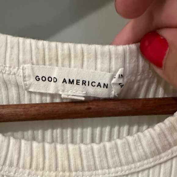 Good American Ivory Ribbed Tank Top - Picture 2 of 4